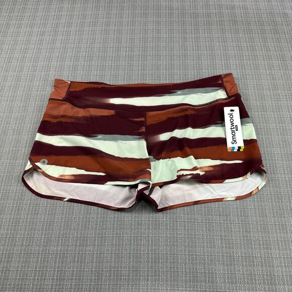 Smartwool Shorts Womens XL Active Lined Burgundy‎ Horizon Running Breathable New - Picture 1 of 13